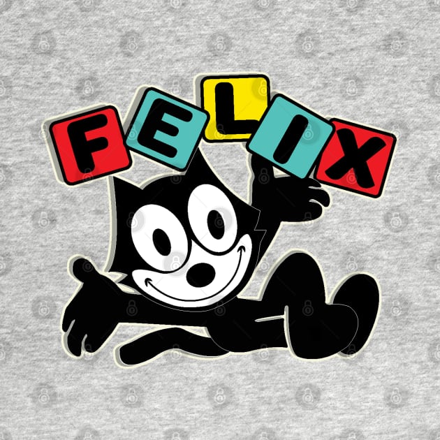 Felix Cat Comics Retro Future Atomic Age TV in Joyful Design by VogueTime